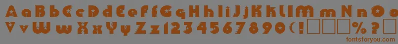 Colins Font – Brown Fonts on Gray Background