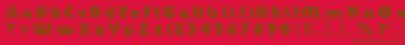 Colins Font – Brown Fonts on Red Background