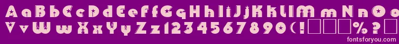 Colins Font – Pink Fonts on Purple Background