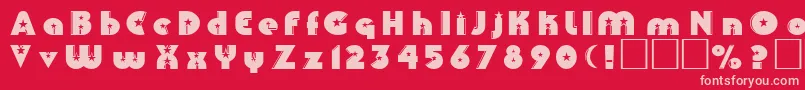 Colins Font – Pink Fonts on Red Background