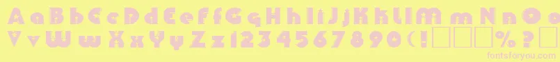 Colins Font – Pink Fonts on Yellow Background