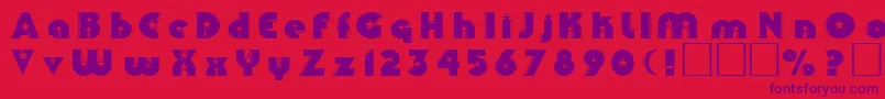Colins Font – Purple Fonts on Red Background