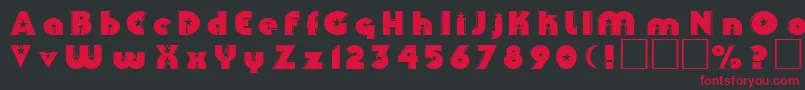 Colins Font – Red Fonts on Black Background