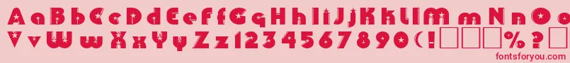 Colins Font – Red Fonts on Pink Background