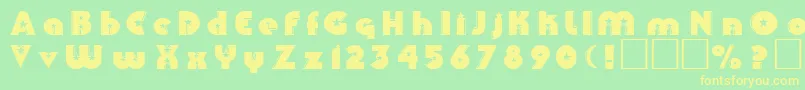 Colins Font – Yellow Fonts on Green Background