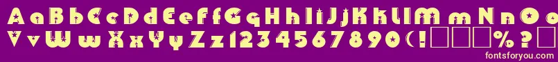 Colins Font – Yellow Fonts on Purple Background