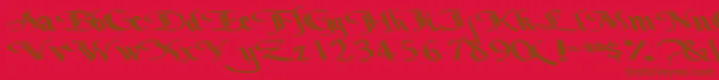 Bottomoutone104RegularTtext Font – Brown Fonts on Red Background