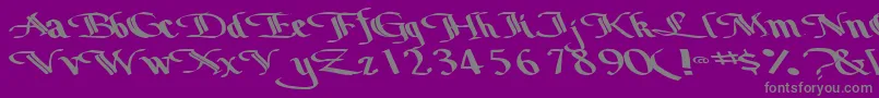 フォントBottomoutone104RegularTtext – 紫の背景に灰色の文字