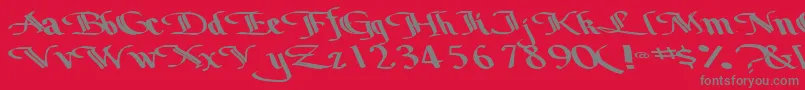 Bottomoutone104RegularTtext Font – Gray Fonts on Red Background