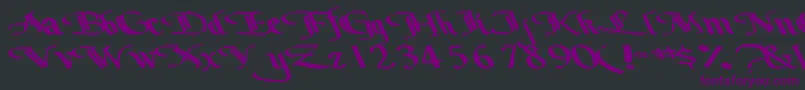 Шрифт Bottomoutone104RegularTtext – фиолетовые шрифты на чёрном фоне