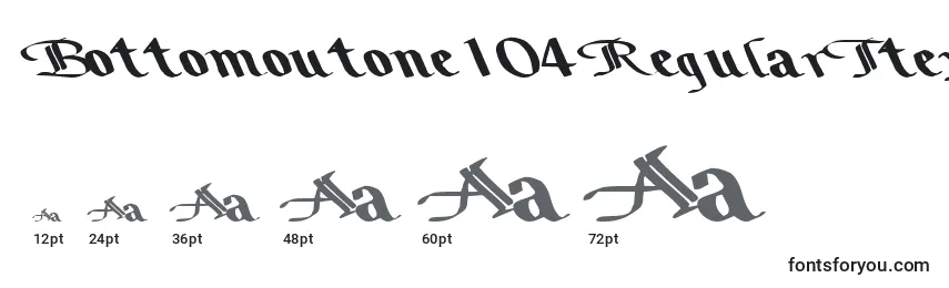 Bottomoutone104RegularTtext Font Sizes
