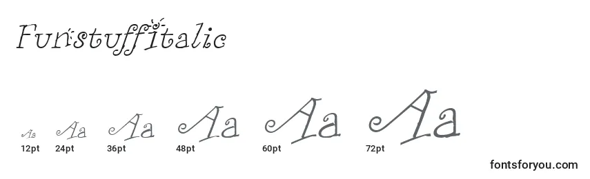 Größen der Schriftart FunstuffItalic
