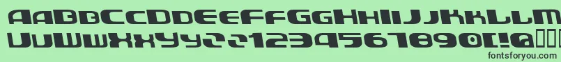 AuroradevilBold Font – Black Fonts on Green Background