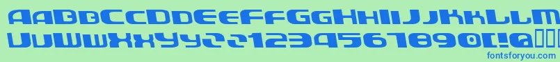 AuroradevilBold Font – Blue Fonts on Green Background