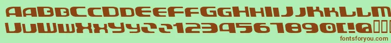 AuroradevilBold Font – Brown Fonts on Green Background
