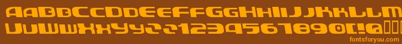AuroradevilBold Font – Orange Fonts on Brown Background