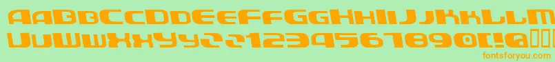 AuroradevilBold Font – Orange Fonts on Green Background