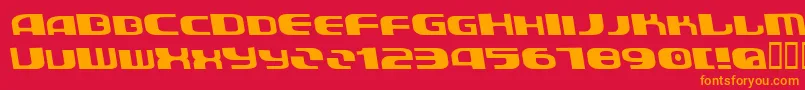 AuroradevilBold Font – Orange Fonts on Red Background