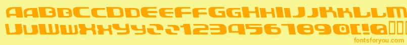 AuroradevilBold Font – Orange Fonts on Yellow Background