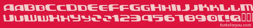フォントAuroradevilBold – 赤い背景にピンクのフォント