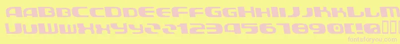 AuroradevilBold Font – Pink Fonts on Yellow Background