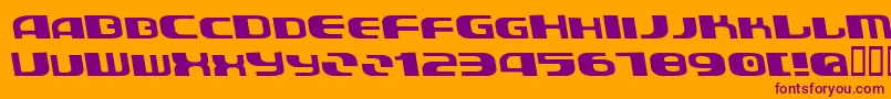 フォントAuroradevilBold – オレンジの背景に紫のフォント