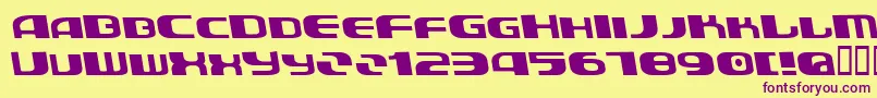 AuroradevilBold Font – Purple Fonts on Yellow Background