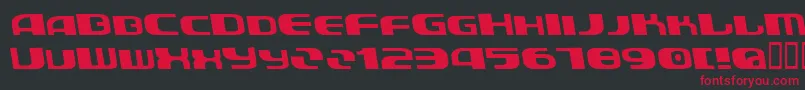 AuroradevilBold Font – Red Fonts on Black Background