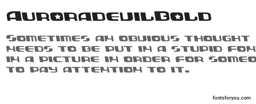 Review of the AuroradevilBold Font