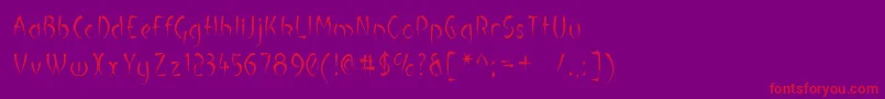 Шрифт Luteousm – красные шрифты на фиолетовом фоне