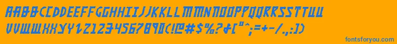 KhazadDumItalic Font – Blue Fonts on Orange Background