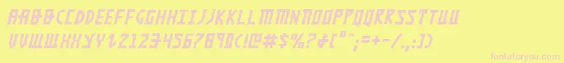 KhazadDumItalic Font – Pink Fonts on Yellow Background