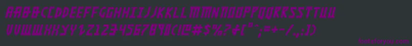 Czcionka KhazadDumItalic – fioletowe czcionki na czarnym tle