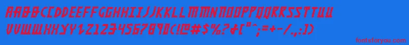 KhazadDumItalic Font – Red Fonts on Blue Background