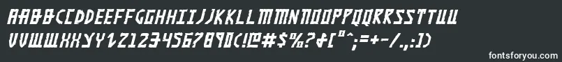 フォントKhazadDumItalic – 黒い背景に白い文字