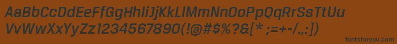 fuente BreuertextMediumItalic – Fuentes Negras Sobre Fondo Marrón