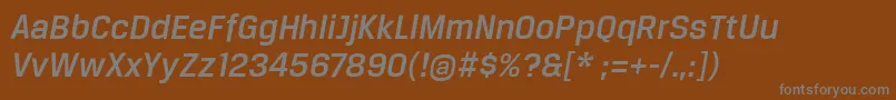 Шрифт BreuertextMediumItalic – серые шрифты на коричневом фоне