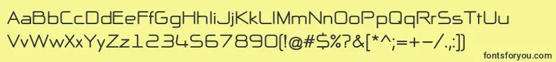 NpNaipolAllInOneB Font – Black Fonts on Yellow Background