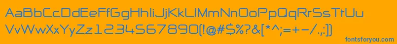 NpNaipolAllInOneB Font – Blue Fonts on Orange Background