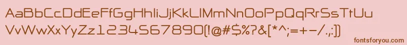 NpNaipolAllInOneB-Schriftart – Braune Schriften auf rosa Hintergrund