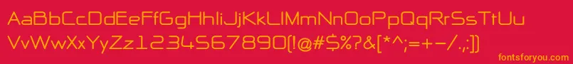 NpNaipolAllInOneB Font – Orange Fonts on Red Background