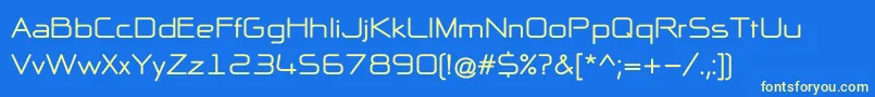 NpNaipolAllInOneB Font – Yellow Fonts on Blue Background