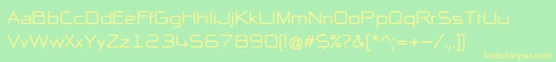 NpNaipolAllInOneB Font – Yellow Fonts on Green Background