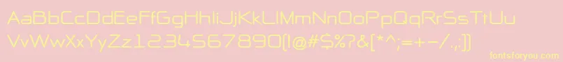 NpNaipolAllInOneB Font – Yellow Fonts on Pink Background