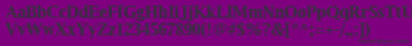 Luxirb Font – Black Fonts on Purple Background