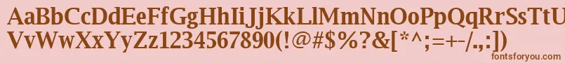 Luxirb Font – Brown Fonts on Pink Background