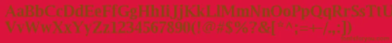 Luxirb Font – Brown Fonts on Red Background