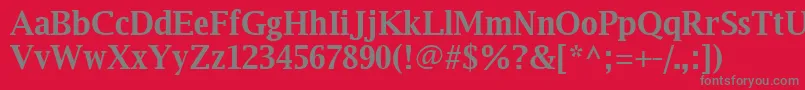 Luxirb Font – Gray Fonts on Red Background