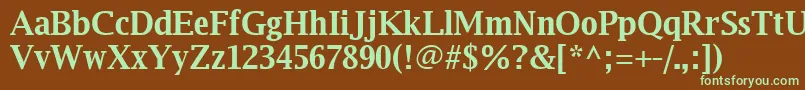 Luxirb Font – Green Fonts on Brown Background