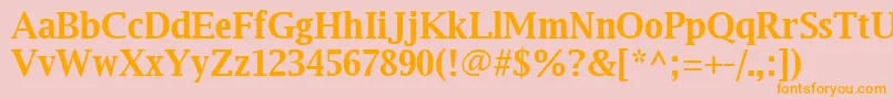 Luxirb Font – Orange Fonts on Pink Background